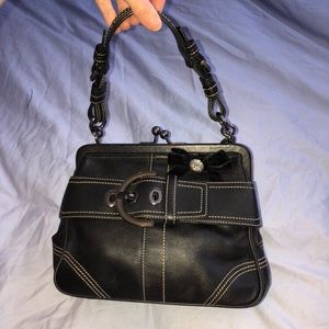 Coach 8A12 SOHO Frame Leather Satchel Purse